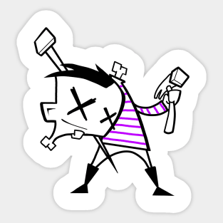 Mr. Sinmo (Zim style) purple Sticker